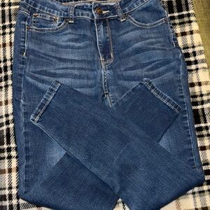 Rue21 Blue Skinny Jeans with Subtle Faded Look